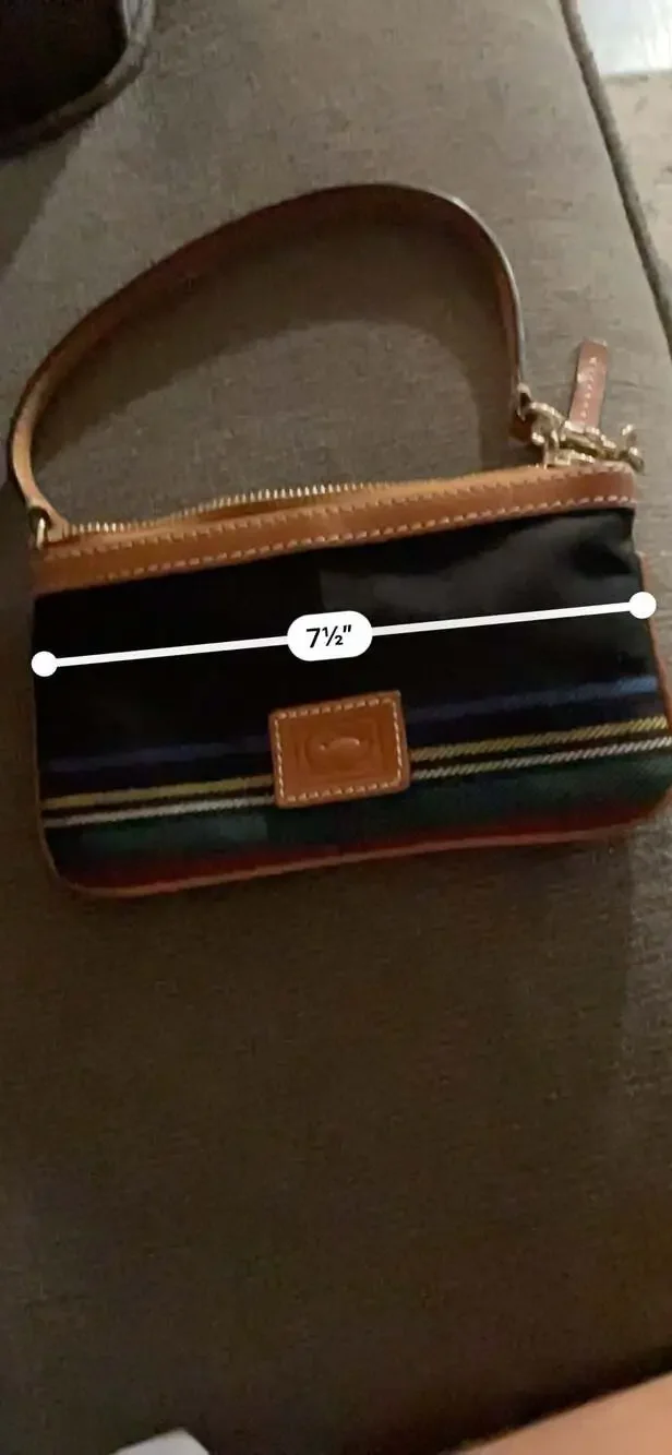 Dooney & Bourke Mariner Stripe Coated Cotton Zip Wristlet